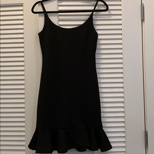 Black spaghetti straps mini dress
